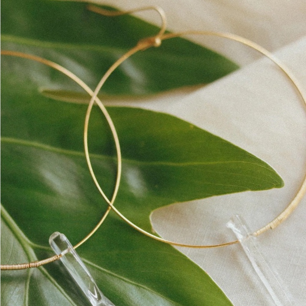 CRYSTAL QUARTZ Hoops